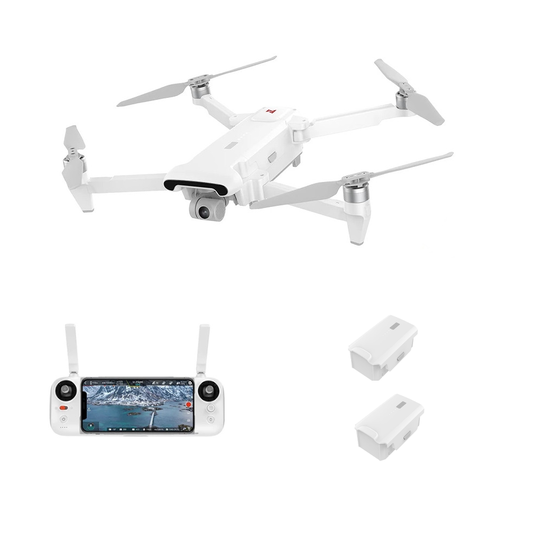 FIMI X8 SE 2022 2,4GHz 10KM FPV Med 3-axlig Gimbal 4K Kamera GPS RC Drone Quadcopter RTF Två batterier version med förva