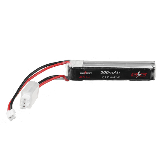 URUAV 7.6V 300mAh 45C 2S LiPo Batteri PH2.0 Plug för RC Drone