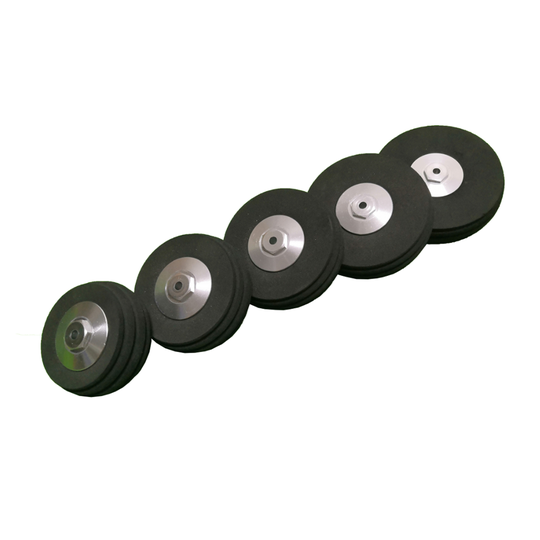 50mm / 58mm / 63mm / 70mm / 76mm EVA Rubber Simulation Däckhjul Aluminiumnav för RC-flygplan RC-racerdrone med fast ving