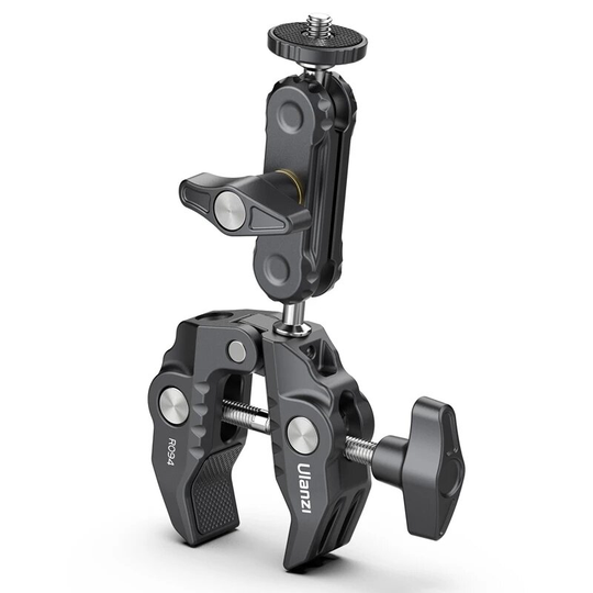Ulanzi R094 Multifunktionell Super Clamp Aluminiumlegering Magic Arm med Kloklämma Universal Monitor Fäste Kulhuvud Clam