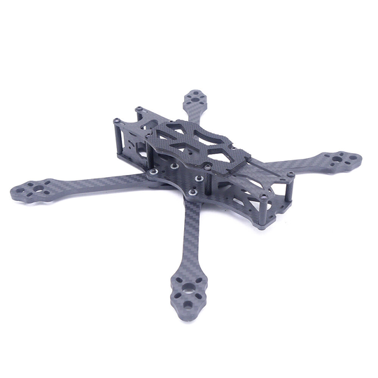 STEELE 5 220mm hjulbas 5mm armtjocklek kolfiber X typ 5 tums freestyle ram kit stöd Caddx Vista HD System för RC Drone F